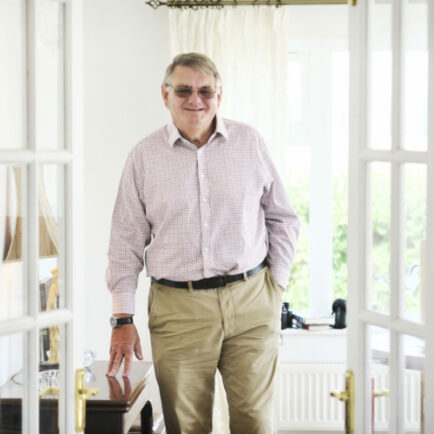 Portrait of BigC Founder David D Moar MBE at home in Norfolk