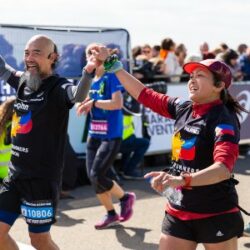 Runners in the Brighton Marathon