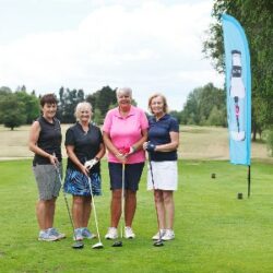 4 women at the Stoke By Nayland charity golf day