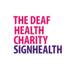 SignHealth logo, the Deaf health charity